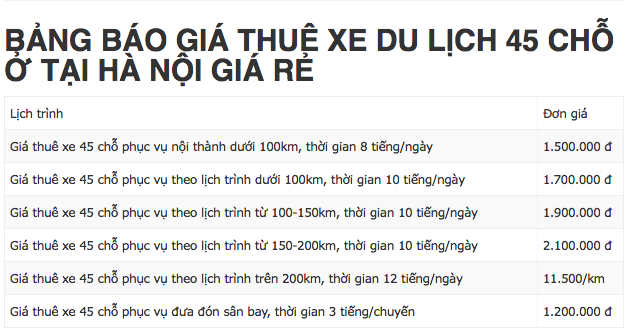 Ngọc Minh - Dịch vụ cho thuê xe 45 chỗ HuyndaiHuyndai Universe giá rẻ