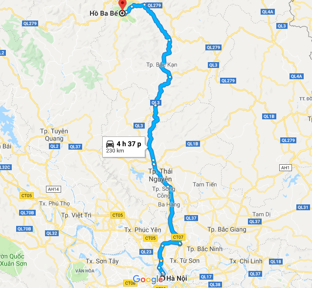 Lịch trình cho thuê xe 29 chỗ đi hồ ba bể từ Hà Nội